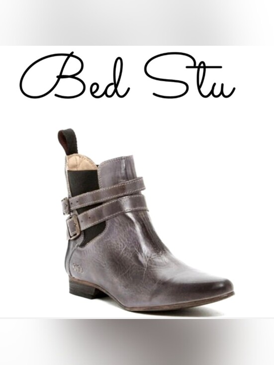 Bed Stu Shoes - Bed Stu Gray Ravine Pointed Toe Ankle Boot